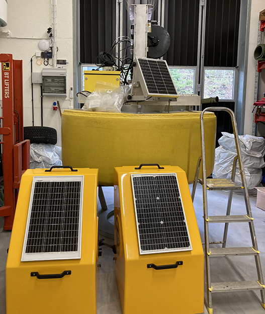 Automatsik Profilmätare samt solceller som driver mätaren