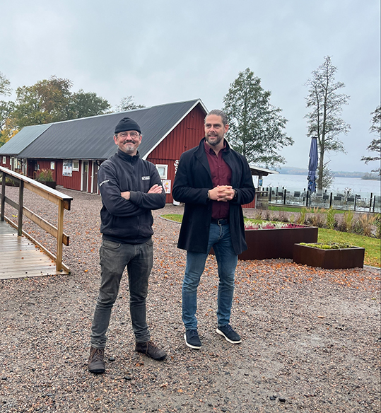 Juha Rankinen, föreståndare på Forskningsstation Bolmen och Christian Alsterberg, avdelningschef för Sydvattens Forskning- och utvecklingsandelning