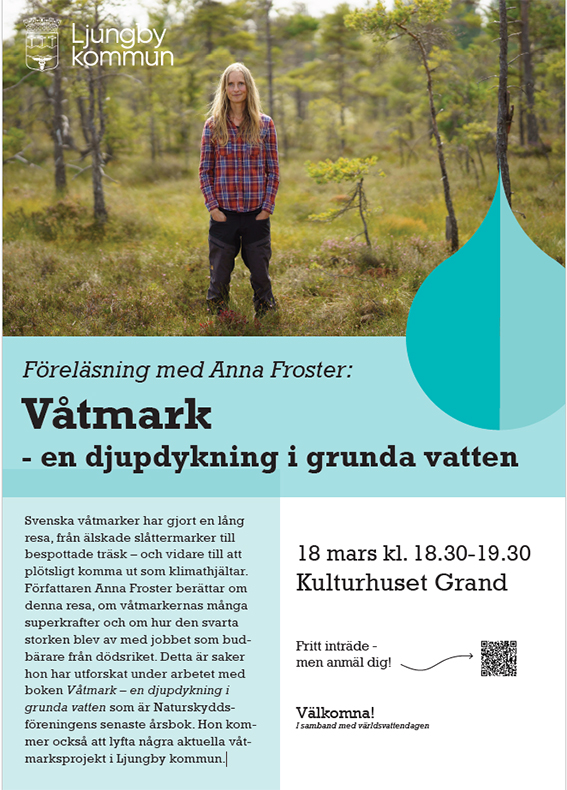Affisch om föreläsning i Ljungby kommun, mars 2026 