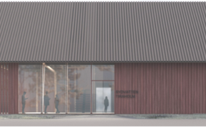 Skiss på nya Forskningsstation Bolmen.