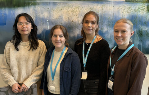 Exjobbare 2023. Siri Bengtsson, Annika Enge, Frida Karlsson och Emelie Ström.